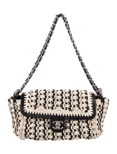 chanel crochet flap bag pattern|chanel small tote bag.